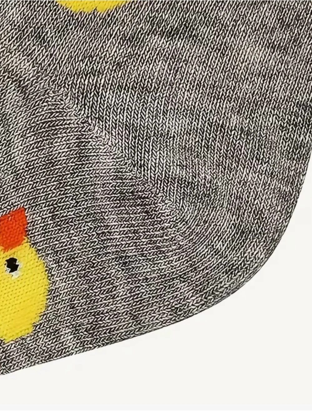 🧦 Funny Yellow Rubber Duck Crew Socks Unisex Gray Novelty Socks-NEW